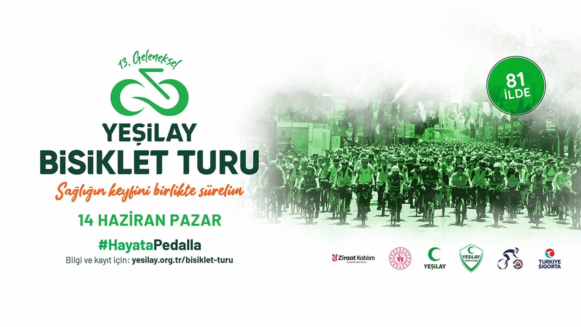Yeşilay’ın Geleneksel Bisiklet Turu 14 Haziran’da tüm Türkiye’de yapılacak